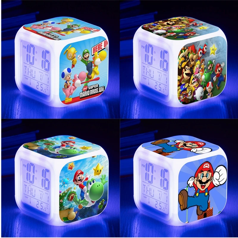 Anime Cartoon Super Mario Bros Children Action Figures Toys Colorful Digital Alarm Clock LED Light Desktop Decoration Kids Toys
Anime Cartoon Super Mario Bros Children Action Figures Toys Colorful Digital Alarm Clock LED Light Desktop Decoration Kids Toys