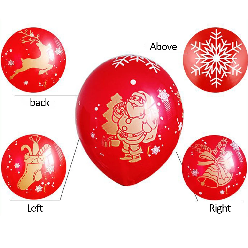 decor red and green printing christmas balloon santa claus