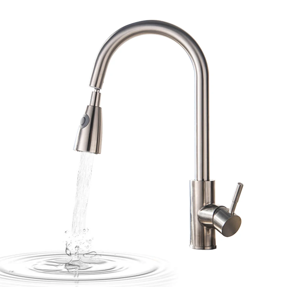New 360 Degree Swivel Water Tap Pull Out Kitchen Faucets High Arc Bathroom Faucets Pull Down Sprayer Ceramic Valve Brushed Nicke
New 360 Degree Swivel Water Tap Pull Out Kitchen Faucets High Arc Bathroom Faucets Pull Down Sprayer Ceramic Valve Brushed Nicke