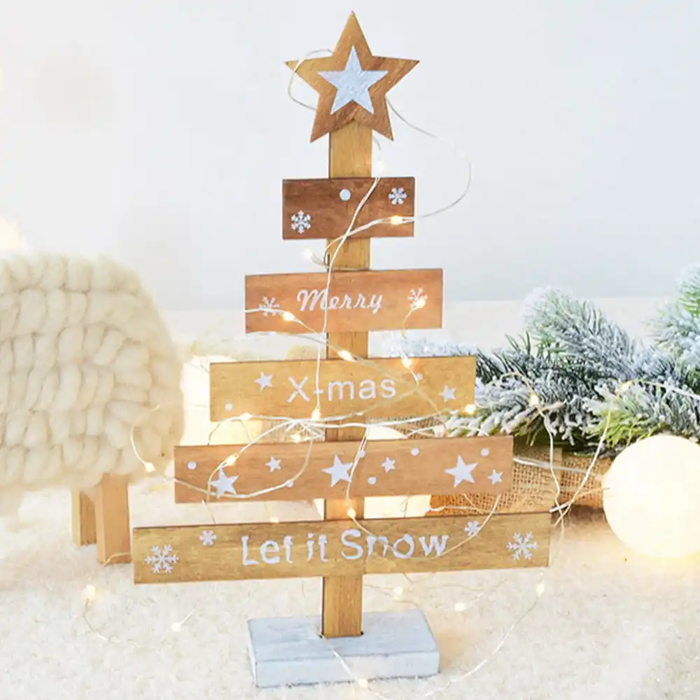 desktop christmas tree mini xmas tree wooden gift