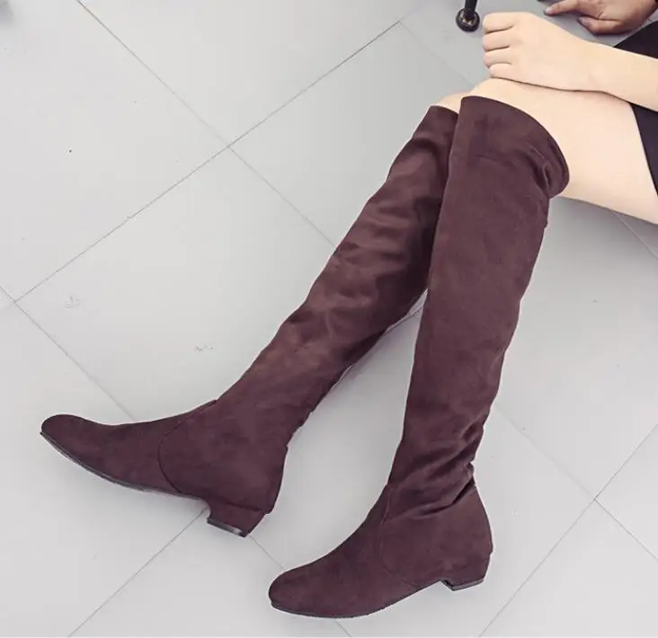 Women Autumn/Winter Flock Over-the-knee Boots Female Round Toe Slip-on Knight Boots Lady Solid Chunky Heels Casual Long Boots
Women Autumn/Winter Flock Over-the-knee Boots Female Round Toe Slip-on Knight Boots Lady Solid Chunky Heels Casual Long Boots