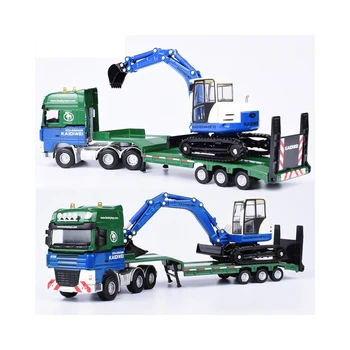 1:50 Simulation Alloy Diecast Car Model Toy Engineering Flat Trailer with Excavator Vehicle Children Toys for Christmas Toys
1:50 Simulation Alloy Diecast Car Model Toy Engineering Flat Trailer with Excavator Vehicle Children Toys for Christmas Toys