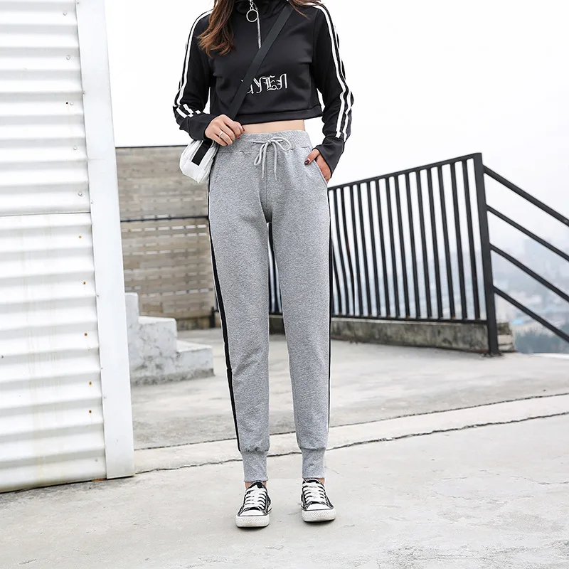 2019 Sports Pants Women's Black And White with Pattern Light Gray WOMEN'S Sport Pants Spring And Autumn Women's Casual Athletic
2019 Sports Pants Women's Black And White with Pattern Light Gray WOMEN'S Sport Pants Spring And Autumn Women's Casual Athletic