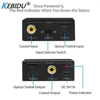 Kebidu DC5V Digital Audio Converter Optical SPDIF Toslink to Coaxial and Coaxial to Optical SPDIF Toslink Bi-derectional Swither
Kebidu DC5V Digital Audio Converter Optical SPDIF Toslink to Coaxial and Coaxial to Optical SPDIF Toslink Bi-derectional Swither