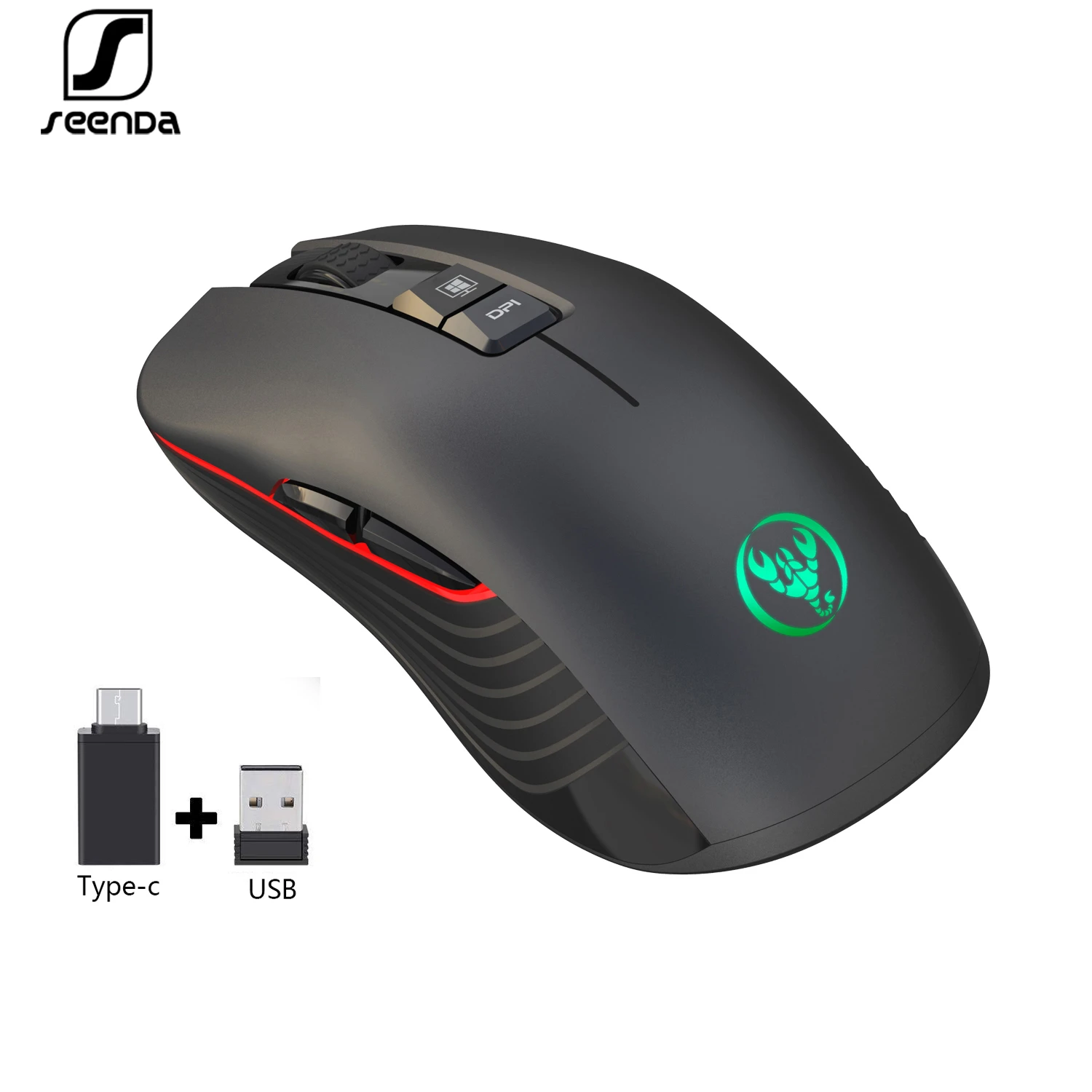SeenDa 2.4GHz Wireless Gaming Mouse Rechargeable 3600DPI Adjustable USB Type-C Silent Mice for Macbook Laptop Gamer
SeenDa 2.4GHz Wireless Gaming Mouse Rechargeable 3600DPI Adjustable USB Type-C Silent Mice for Macbook Laptop Gamer