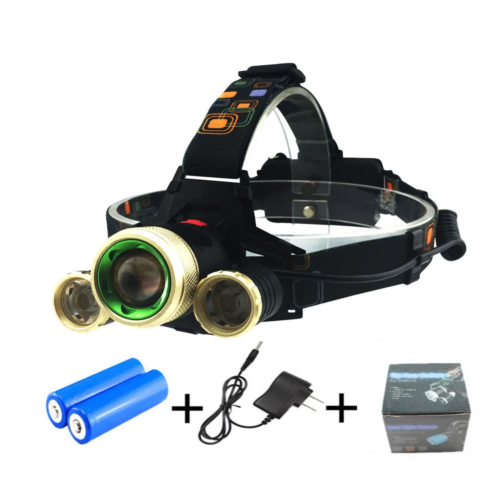 3 Head Headlights 10w Dimming LED Head Lamp Outdoor Waterproof T6 High-Power Charging Lighting Headlights free ji deng
3 Head Headlights 10w Dimming LED Head Lamp Outdoor Waterproof T6 High-Power Charging Lighting Headlights free ji deng