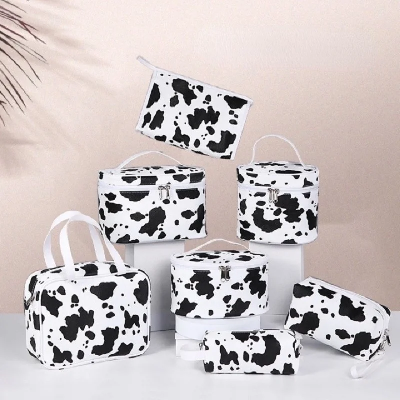 Portable Cow Pattern Makeup Bag for Women, Travel Handbag, Storage Cosmetic Cases, Zipper Wash Beauty Pouch, Toiletries Bag
Portable Cow Pattern Makeup Bag for Women, Travel Handbag, Storage Cosmetic Cases, Zipper Wash Beauty Pouch, Toiletries Bag