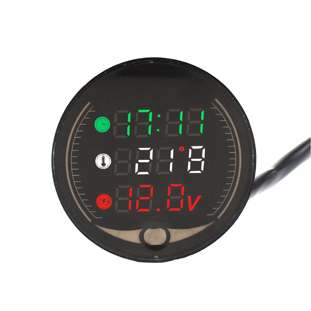 Motorcycle LED Digital Voltmeter Clock Meter Thermometer Display Instrument Universal Multi-Function
Motorcycle LED Digital Voltmeter Clock Meter Thermometer Display Instrument Universal Multi-Function