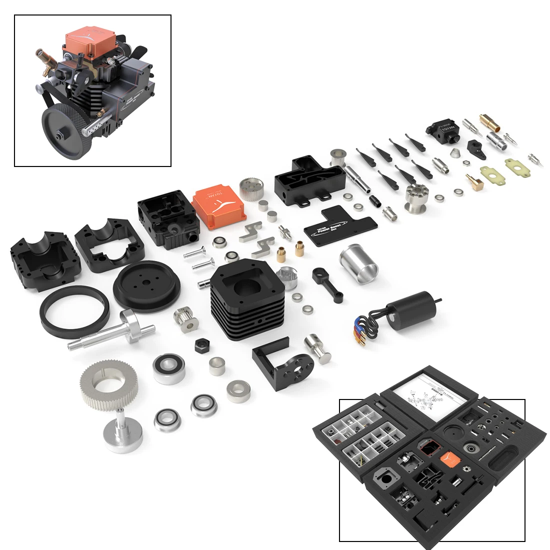 Toyan FS-S100AC DIY Four-stroke Methanol Desktop Engine for 1/10 1/12 1/14 Model Car Ship RC Airplane
Toyan FS-S100AC DIY Four-stroke Methanol Desktop Engine for 1/10 1/12 1/14 Model Car Ship RC Airplane