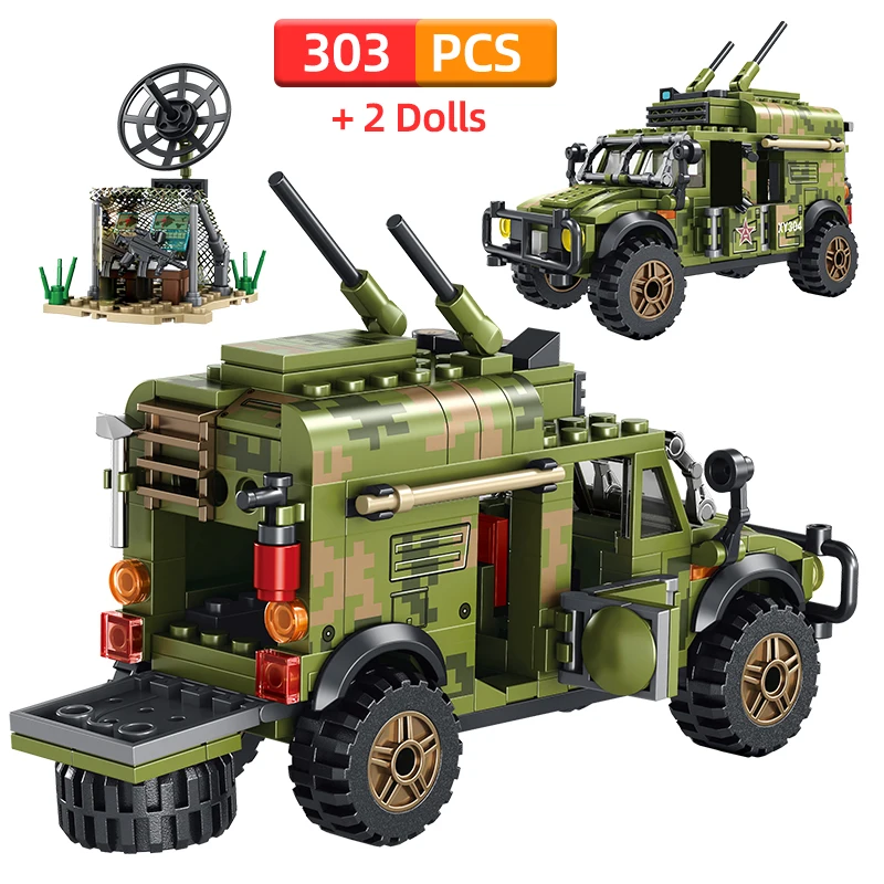303Pcs Blocks Military Car Series Model Bricks SEMBO Building Blocks Car MOC Vehicle SWAT Team Figure Toys For Children Gifts
303Pcs Blocks Military Car Series Model Bricks SEMBO Building Blocks Car MOC Vehicle SWAT Team Figure Toys For Children Gifts