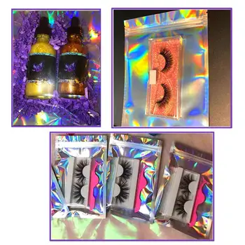 100 pcs Zip lock Bags Pouches Cosmetic Plastic Iridescent Bags Holographic Makeup Bags Hologram Zipper Bags 
100 pcs Zip lock Bags Pouches Cosmetic Plastic Iridescent Bags Holographic Makeup Bags Hologram Zipper Bags
