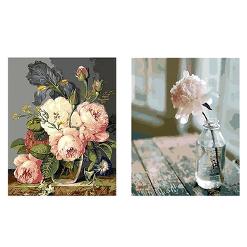 2 set Diy Painting By Numbers Hand Painted Oil Painting on Canvas Decor - Pink flower with vase & Abstract vase
2 set Diy Painting By Numbers Hand Painted Oil Painting on Canvas Decor - Pink flower with vase & Abstract vase