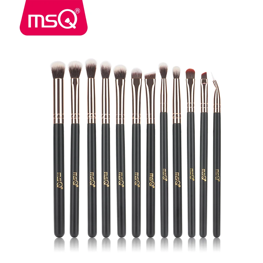 MSQ 12pcs Eyeshadow Makeup Brushes Set Concealer Eye Shadow Blending Eyeliner Dtail pincel maquiagem Rose Gold Make Up Brush|makeup brush set|brush