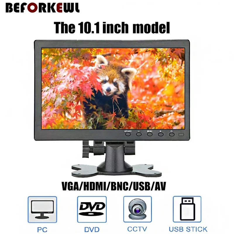 10.1" LCD HD Monitor & Computer Display Color Screen 2Channel Video Input Security Monitor With BNC / AVI / VGA / HDMI
10.1" LCD HD Monitor & Computer Display Color Screen 2Channel Video Input Security Monitor With BNC / AVI / VGA / HDMI