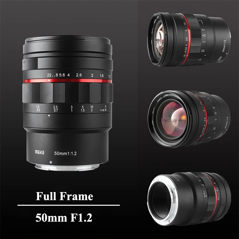 Meike 50mm F1.2 Full Frame Large Aperture Lens Manual Focus for Canon for Nikon for Sony
Meike 50mm F1.2 Full Frame Large Aperture Lens Manual Focus for Canon for Nikon for Sony