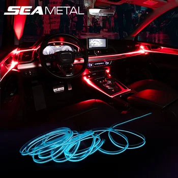 Interior Car Atmosphere Light Strip APP Sound Control RGB Mode Colorful Auto Decoration Ambient Lamp Strips Universal 2m/4m/6m
Interior Car Atmosphere Light Strip APP Sound Control RGB Mode Colorful Auto Decoration Ambient Lamp Strips Universal 2m/4m/6m