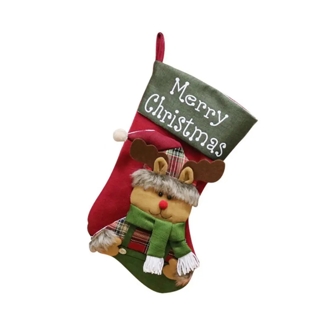cartoon pattern elk, snowman, santa cute socks gift christmas