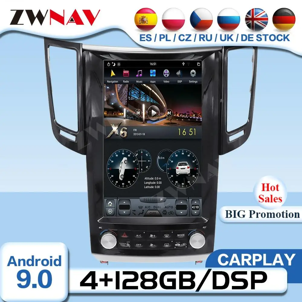 Carplay Tesa- Screen Android Multimedia For Infiniti FX35 2009 2010 2011 2012 2013 Car GPS Radio Receiver Audio Stereo Head Unit
Carplay Tesa- Screen Android Multimedia For Infiniti FX35 2009 2010 2011 2012 2013 Car GPS Radio Receiver Audio Stereo Head Unit