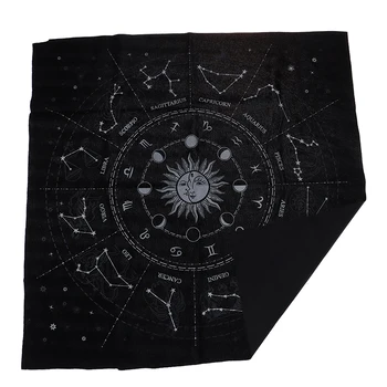 49x49cm Tarot Tablecloth Triple Moon Pentagram Pagan Altar Tarot Cloth Flannel Star Divination 12 Constellations Astrology
49x49cm Tarot Tablecloth Triple Moon Pentagram Pagan Altar Tarot Cloth Flannel Star Divination 12 Constellations Astrology