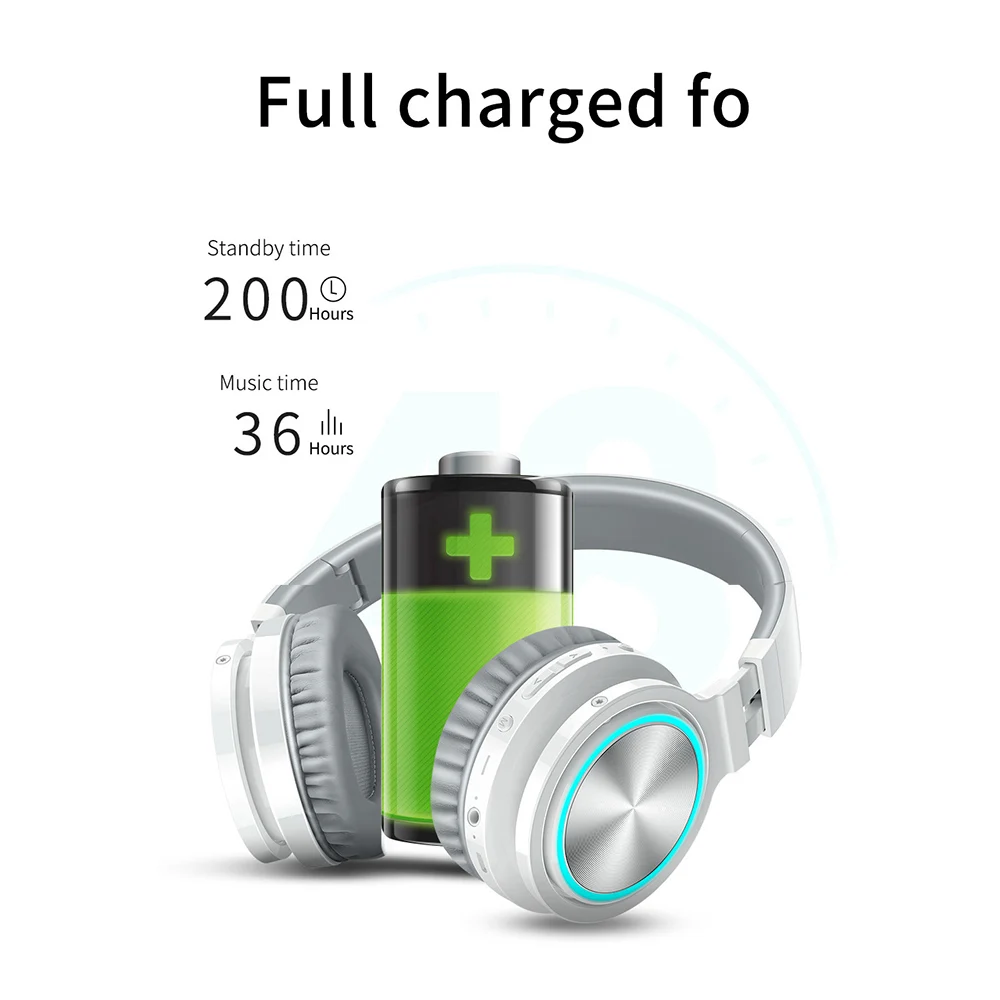Picun B12 Wireless Headphones Bluetooth 5.0 Headphone with 7 Color Led Light 36H Play timeSupport TF Card With Mic For PC All ph
Picun B12 Wireless Headphones Bluetooth 5.0 Headphone with 7 Color Led Light 36H Play timeSupport TF Card With Mic For PC All ph