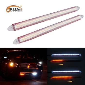 2PCS Waterproof LED Car Light DRL Daytime Running Light Sequential Flow Yellow Turn Signal Light Auto Car Driving Fog Lamp
2PCS Waterproof LED Car Light DRL Daytime Running Light Sequential Flow Yellow Turn Signal Light Auto Car Driving Fog Lamp