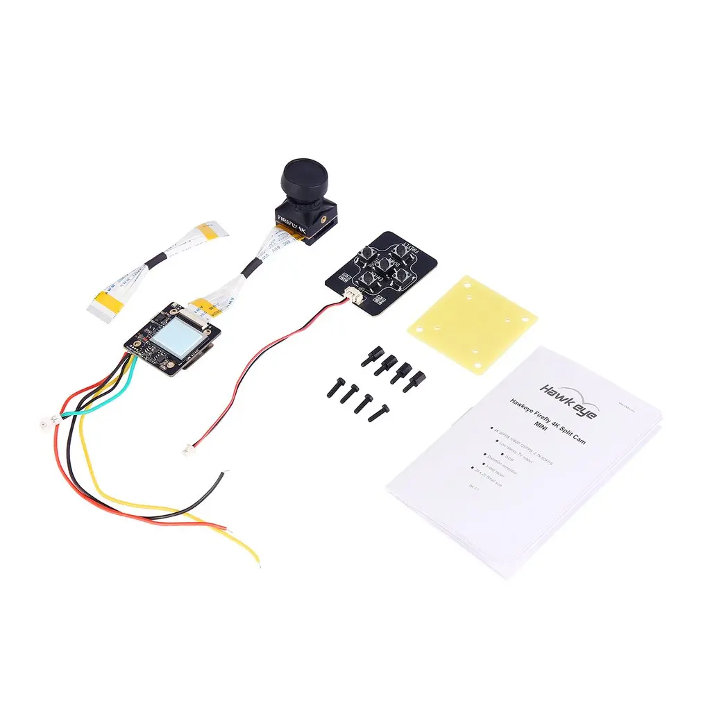 Hawkeye Firefly Split 4K 160 Degree HD Recording DVR Mini FPV Camera WDR Single Board Built-in Mic Latency Camera for RC Drone
Hawkeye Firefly Split 4K 160 Degree HD Recording DVR Mini FPV Camera WDR Single Board Built-in Mic Latency Camera for RC Drone