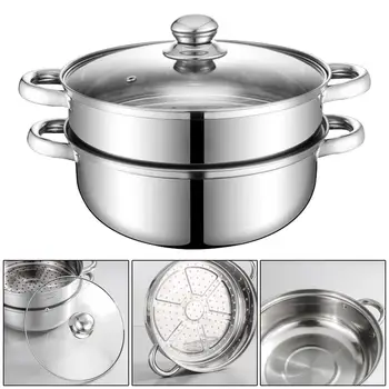 Multifunction Soup Steam Pot Universal Cooking Pot for Induction Cooker Gas Stove Stainless Steel Double Layer Thick Steamer Pot
Multifunction Soup Steam Pot Universal Cooking Pot for Induction Cooker Gas Stove Stainless Steel Double Layer Thick Steamer Pot