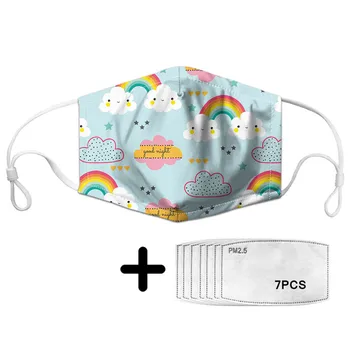 Lovely Cartoon Rainbow Pattern Print Mask for Teenager Women Face Protection Masks with PM2.5 Filter for Women Mascarillas
Lovely Cartoon Rainbow Pattern Print Mask for Teenager Women Face Protection Masks with PM2.5 Filter for Women Mascarillas