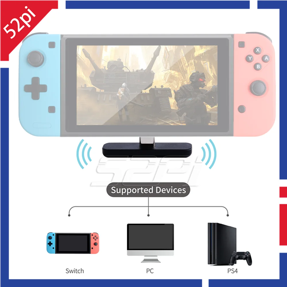 52Pi GuliKit NS07 Type-C Wireless Bluetooth Audio USB Transmitter Adapter Transceiver for Nintendo Switch ( Lite ) / PS4 / PC
52Pi GuliKit NS07 Type-C Wireless Bluetooth Audio USB Transmitter Adapter Transceiver for Nintendo Switch ( Lite ) / PS4 / PC