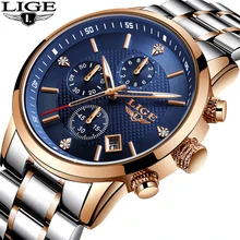 LIGE 2020 Watch Men Fashion Sport Quartz Clock Mens Watches Brand Luxury Full Steel Diamond Waterproof Watch Relogio Masculino 
LIGE 2020 Watch Men Fashion Sport Quartz Clock Mens Watches Brand Luxury Full Steel Diamond Waterproof Watch Relogio Masculino
