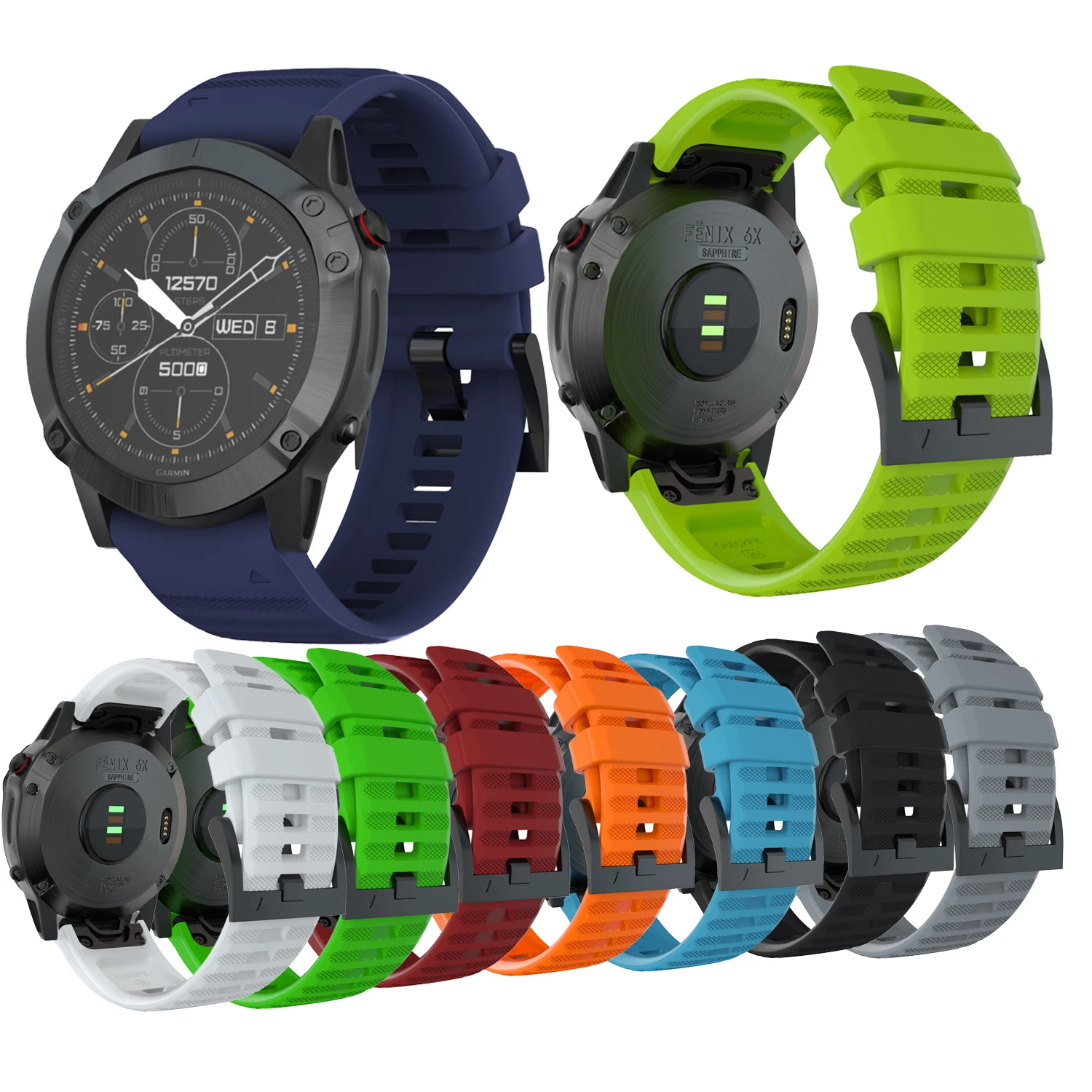 

Silicone strap For Garmin Fenix 3 Fenix 3HR Watch Strap Bracelet Belt 26MM For Garmin Fenix 6X Smart Watch wristbands