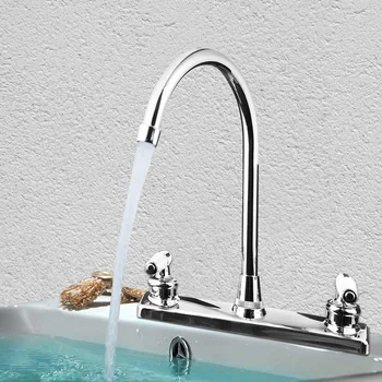 RV Double Handle Double Basin Kitchen Faucet Tap Silver Single Hole Water Tap Torneira Cozinha Cold And Hot Mixer Tap
RV Double Handle Double Basin Kitchen Faucet Tap Silver Single Hole Water Tap Torneira Cozinha Cold And Hot Mixer Tap