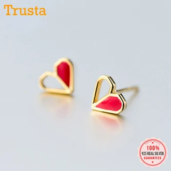 Trusta 925 Sterling Silver Women Jewelry Fashion Cute Tiny Gold Red Hollow Out Heart Stud Earrings For Daughter Girls Lady DS162
Trusta 925 Sterling Silver Women Jewelry Fashion Cute Tiny Gold Red Hollow Out Heart Stud Earrings For Daughter Girls Lady DS162