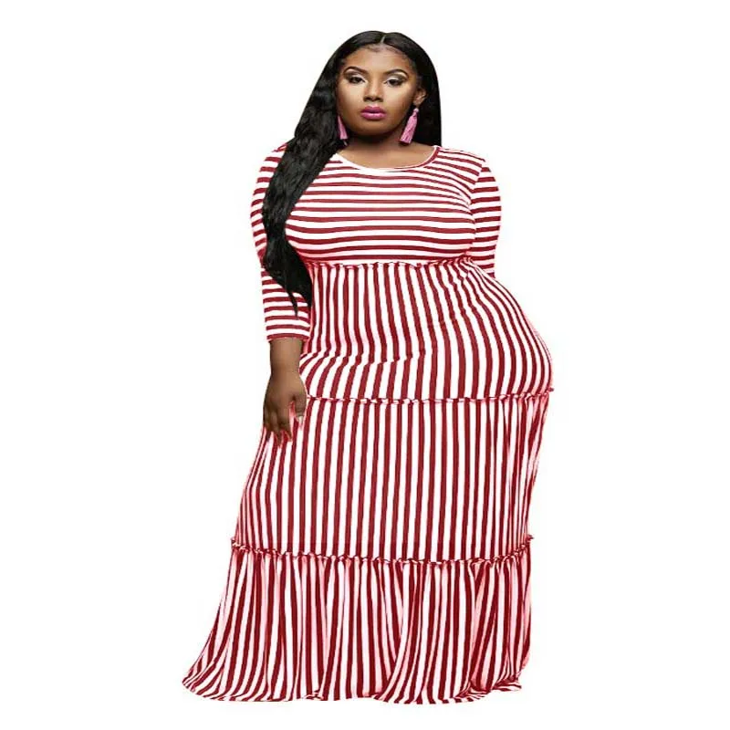 African Clothes Striped Printed Maxi Dress Women Plus Size 4XL Casual O-Neck High Waist Patchwork Long Dress Bodycon Sundress
African Clothes Striped Printed Maxi Dress Women Plus Size 4XL Casual O-Neck High Waist Patchwork Long Dress Bodycon Sundress