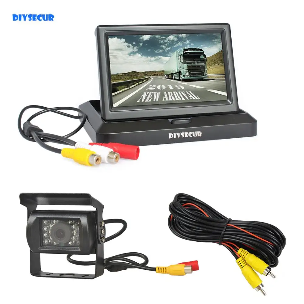 DIYSECUR Wired 5" Foldable TFT LCD Monitor Waterproof IR Night Vision CCD Rear View Car Camera for Truck Caravan Bus Van
DIYSECUR Wired 5" Foldable TFT LCD Monitor Waterproof IR Night Vision CCD Rear View Car Camera for Truck Caravan Bus Van