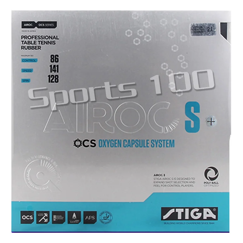 Stiga AIROC M + S резиновая синяя губка для настольного тенниса пинг понга с губкой