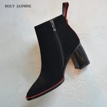 New Women Boots 2020 Autumn and Winter Kid Suede Retro High Heel Ankle Boots Plus Short Plush Lining High(5cm-8cm) Zipper Rubber
New Women Boots 2020 Autumn and Winter Kid Suede Retro High Heel Ankle Boots Plus Short Plush Lining High(5cm-8cm) Zipper Rubber