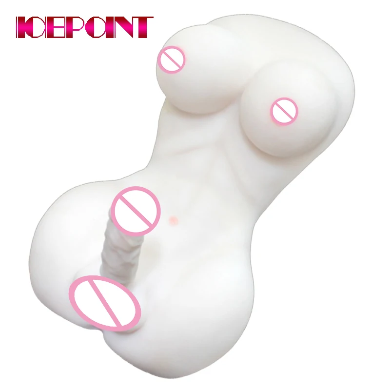 18cm Big Penis Boobs Half Body Sex Doll for Gay Hot Adult Realistic Pussy Lifelike Torse White Double Human Dildo Shemale Dolls