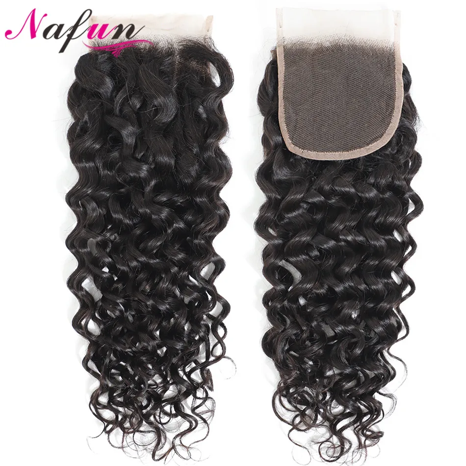 Nafun Lace Closure Water Wave Closure Free/Middle/Three Part Brazilian Non Remy Swiss Lace Human Hair Natural Black Lace Frontal
Nafun Lace Closure Water Wave Closure Free/Middle/Three Part Brazilian Non Remy Swiss Lace Human Hair Natural Black Lace Frontal