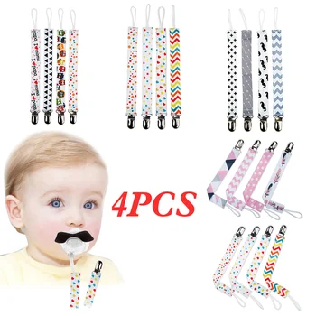 Personalized Printing Handmade Pacifier Clips Holder Chain Silicone Pacifier Chains Baby Teether Teething Chain 4PCS
Personalized Printing Handmade Pacifier Clips Holder Chain Silicone Pacifier Chains Baby Teether Teething Chain 4PCS