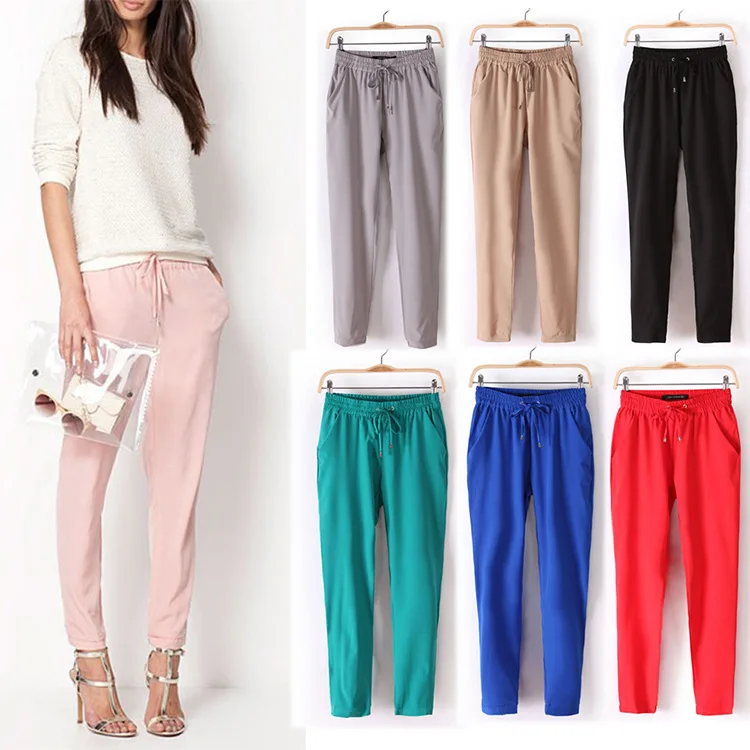 2019 Wide Leg Pants Harem Pant Female Trousers Casual Spring Summer Loose Chiffon Overalls Pants Plus Size Candy Color
2019 Wide Leg Pants Harem Pant Female Trousers Casual Spring Summer Loose Chiffon Overalls Pants Plus Size Candy Color