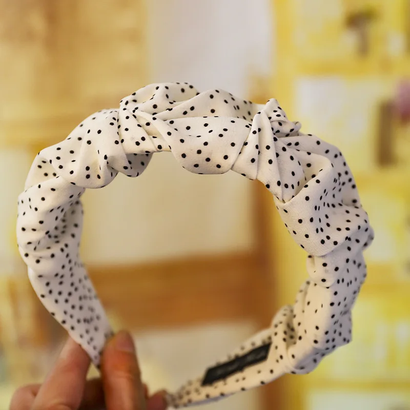 New Fashion Simulated Pearl Hair Accessories Wide Side Headband Mix Pearls Baroque Hairband Knot Headwear