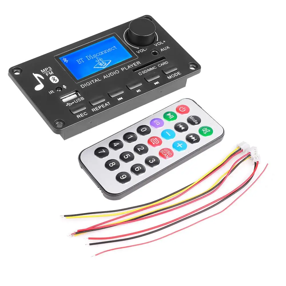 Wireless Bluetooth 5.0 MP3 Player Decoder Board #9 FM Radio AUX Car Module Audio Amplifier Mic Phone Handsfree Call RecordingUSB
Wireless Bluetooth 5.0 MP3 Player Decoder Board #9 FM Radio AUX Car Module Audio Amplifier Mic Phone Handsfree Call RecordingUSB