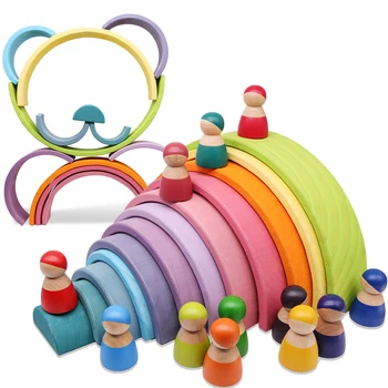 Kids Toys Large Rainbow Stacker Wooden Toys For Baby Creative Rainbow Building Blocks Montessori Educational Toy Children
Kids Toys Large Rainbow Stacker Wooden Toys For Baby Creative Rainbow Building Blocks Montessori Educational Toy Children