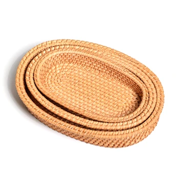 Hand-Woven Storage Box Fruit Basket Rattan Basket Wicker Woven Frame Holder Restaurant Small Container Three-Piece Set
Hand-Woven Storage Box Fruit Basket Rattan Basket Wicker Woven Frame Holder Restaurant Small Container Three-Piece Set