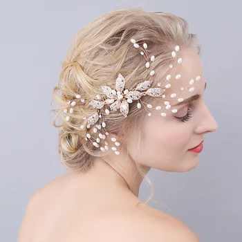2020 Elegant Rhinestone Gold Hair Comb Handmade Pearl Wedding Hair Jewelry Accessories Bridal Hair Combs Headwear
2020 Elegant Rhinestone Gold Hair Comb Handmade Pearl Wedding Hair Jewelry Accessories Bridal Hair Combs Headwear