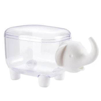 Cute Dustproof Transparent Elephant Shaped Storage Tank Desktop Storage Box Toothpick Cotton Swab Paper Clips Box White
Cute Dustproof Transparent Elephant Shaped Storage Tank Desktop Storage Box Toothpick Cotton Swab Paper Clips Box White