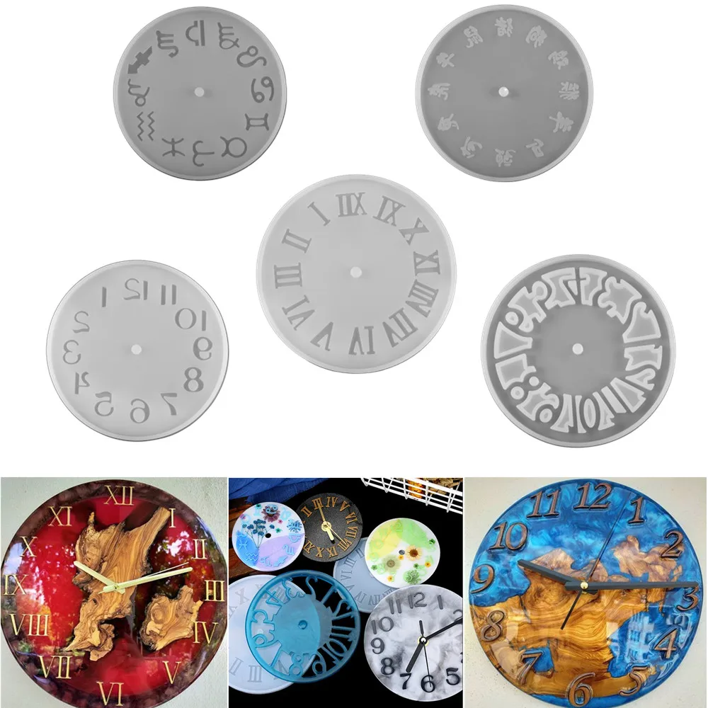 5Style Classic Clock Silicone Mold Arabic Numeral Clock Epoxy Resin Molds For Handmade Carft Tool DIY Jewelry Making Accessories
5Style Classic Clock Silicone Mold Arabic Numeral Clock Epoxy Resin Molds For Handmade Carft Tool DIY Jewelry Making Accessories