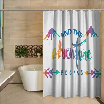 Adventure 3D Printed Shower Curtain Colorful Calligraphic Design with Abstract Mountains and Arrow Figures Journey Hotel Quality
Adventure 3D Printed Shower Curtain Colorful Calligraphic Design with Abstract Mountains and Arrow Figures Journey Hotel Quality