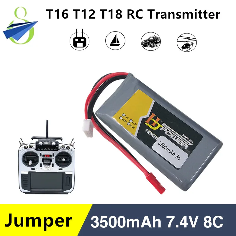 2S 7.4V 3500MAH 8C Lipo Battery JST Blance Plug Connector for Jumper T16 T12 T18 RC Radio Transmitter OPENTX Radiomaster TX16S
2S 7.4V 3500MAH 8C Lipo Battery JST Blance Plug Connector for Jumper T16 T12 T18 RC Radio Transmitter OPENTX Radiomaster TX16S